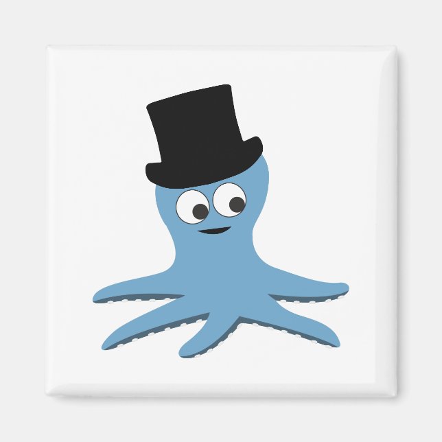 Blåbläckfisk Magnet (Framsidan)