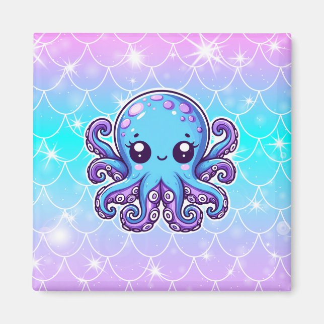 Blåbläckfisk Magnet (Framsidan)