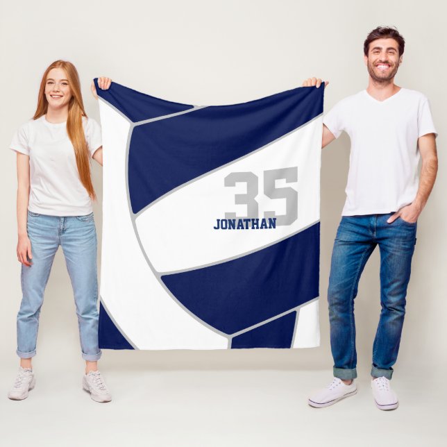 Blåbläckfisk med idrottsman namn fleecefilt (På plats)