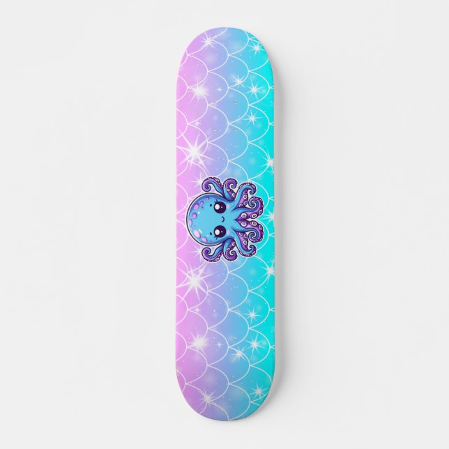 Blåbläckfisk Mini Skateboard Bräda 18,5 Cm (Framsida)