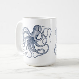 Blåbläckfisk Nautisk illustration Kaffe Mugg
