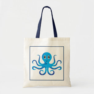 Blåbläckfisk Tote Bag Tygkasse