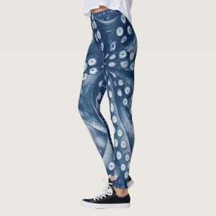 Blåbläckfisk Vintage Karta Chic Leggings