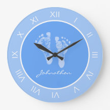 Blåbläckfiskavtryck med Pojke Namn