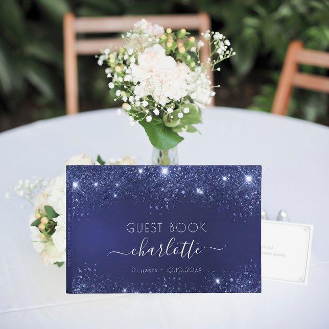 Blåbläckstråle för glitter namn gästböcker (Skapare uppladdad)