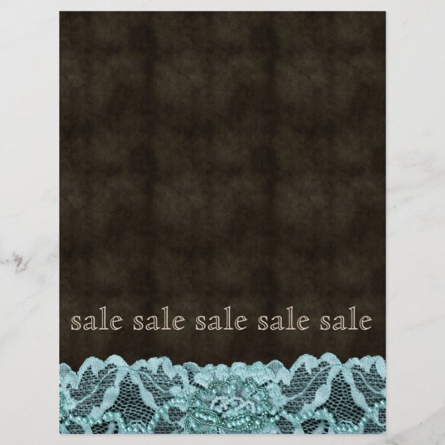 Blåbläddringspersika av mode Snöre Reklamblad (Framsidan)