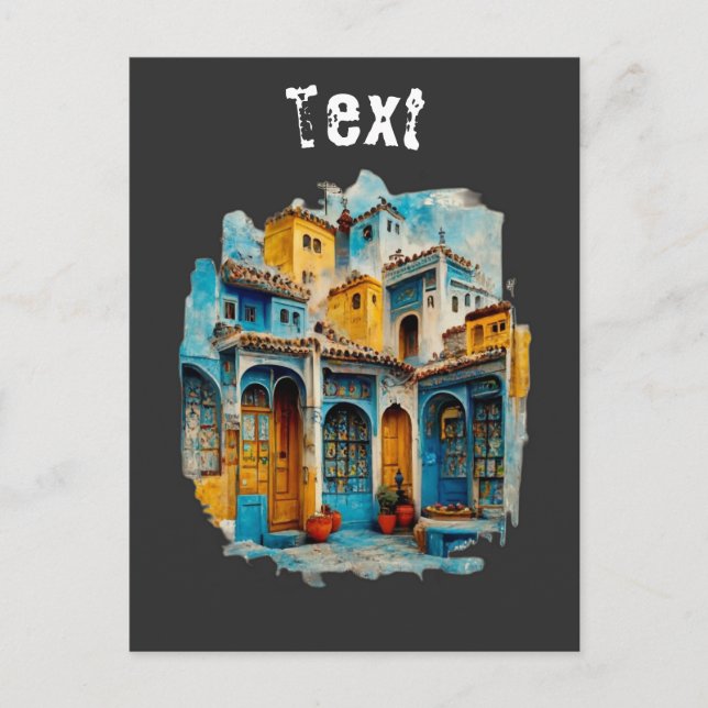 Blåbladet: Chefchouens klassiska arv Vykort (Framsida)