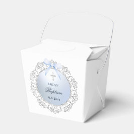 Blåbladig baptism i silver Ram Presentaskar