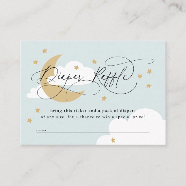 Blåblagad daggregat för måne och stjärnor tilläggskort (Framsida)