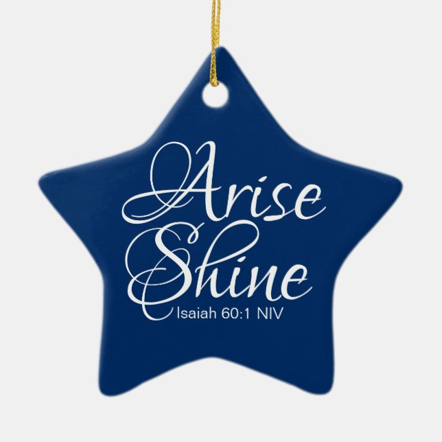 Blåblåinspirationshärde och Shine Christian Julgransprydnad Keramik (Framsidan)