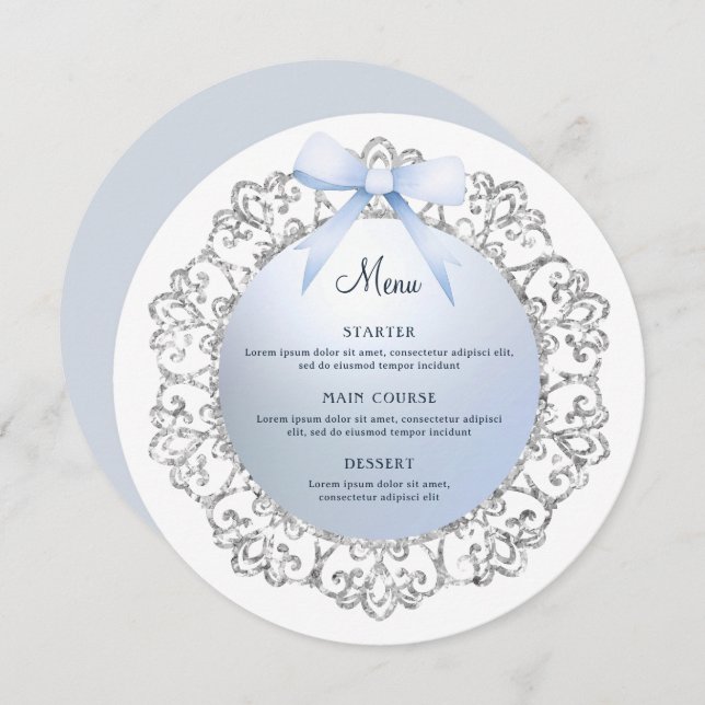 Blåblaj silver i Ram Meny (Fram/baksida)