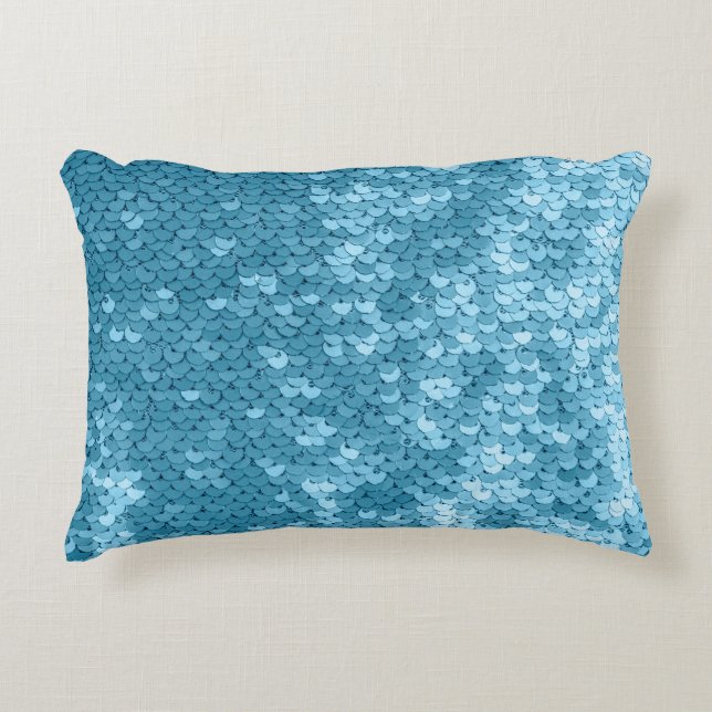 Blåblanka textilier av himlar med sekvenser, abstr prydnadskudde (Framsidan)