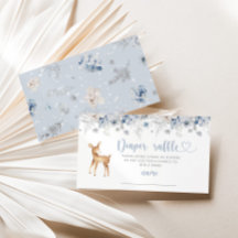 Blåblåraffel i vinterskogar hjort biljett