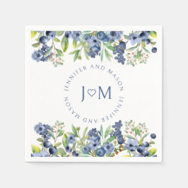 Blåblåsbär bröllop pappra blöjor pappersservett