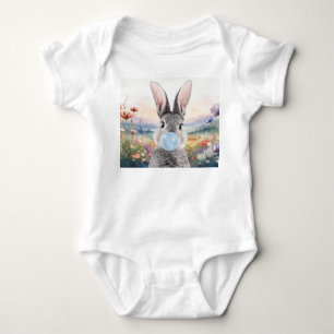 Blåblåsgummi av kanin med vilda blommor t shirt