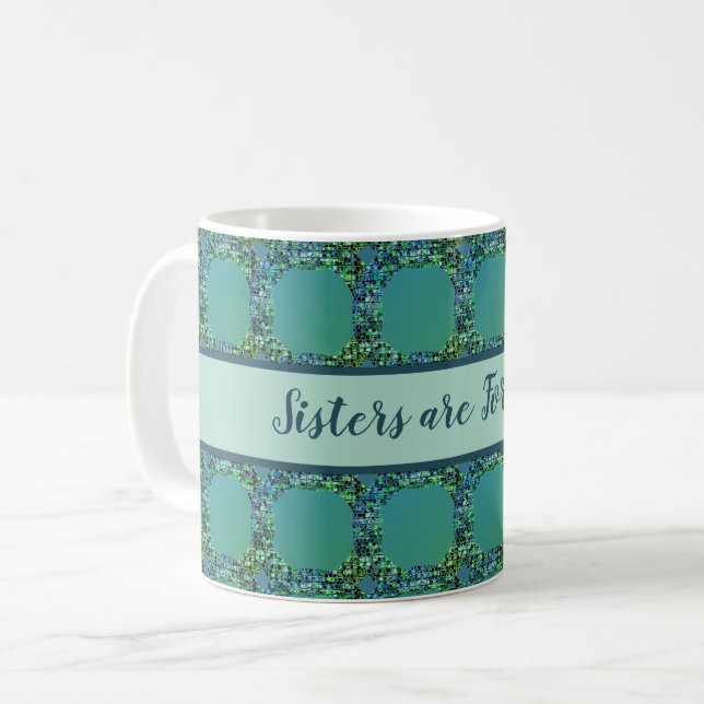 Blåblåskalsmosaikerna är för skogsbruk kaffemugg (Framsida vänster)