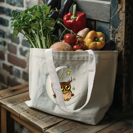 Blåblaststjärnor uggla Måne Jumbo Tygkasse