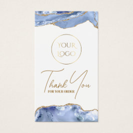 Blåblått agat paket-inlägg visitkort