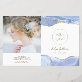 Blåblått bläckbroschyr