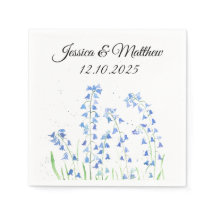 Blåblått blommigt Vattenfärgsnaturen Bröllop
