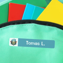 Blåblått grönt troll med huvud back to school