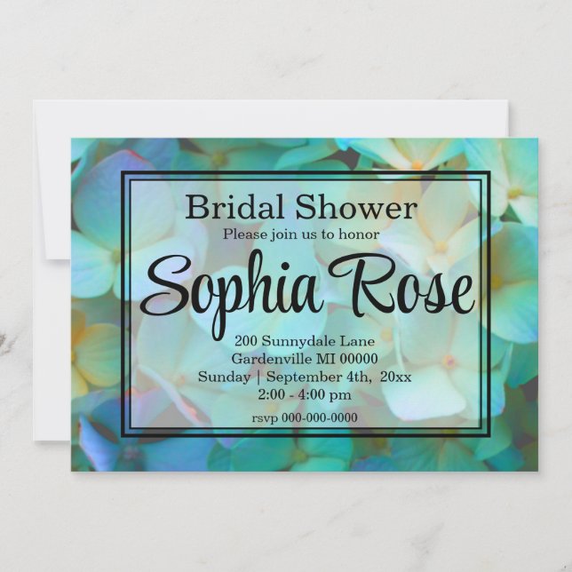 Blåblått gult, rosa av blommor inbjudningar (Framsida)