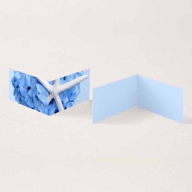 Blåblått Hydrangea Little Blank Cards Kort (In- och utsida)