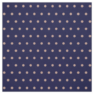 Blåblått och Ro Guld Texturerad polka Dot Mönster Tyg