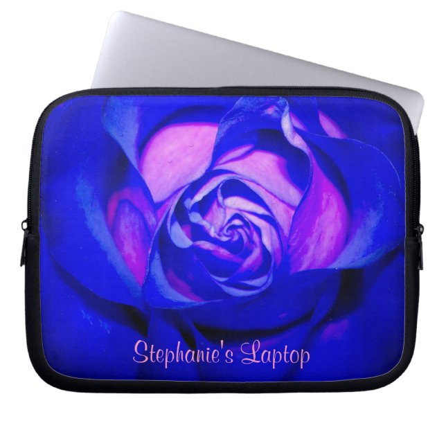 Blåblått Ro Laptop sleeve *Personalisera* (Framsidan)