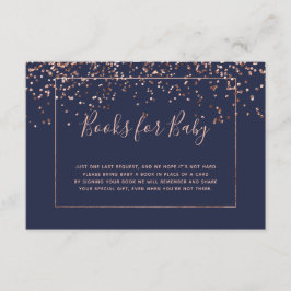 Blåblått ro-marinblått för med sig en babydusch i  tilläggskort