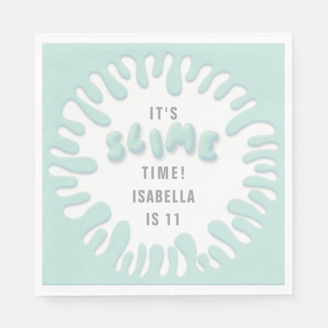 Blåblått slam party pappersservett (Framsidan)