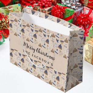 Blåblått stickad vintertid bära Nordisk jul