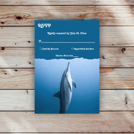 Blåblått under havets delfiner Kusten Bröllop OSA Kort