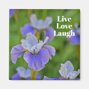 Blåblint iris-blomma, botaniskt fotografi Motivati Magnet