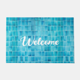 Blåblock av blått glas, mosaik