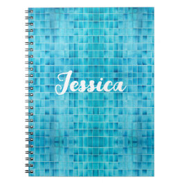 Blåblock av blått glas, mosaik anteckningsbok