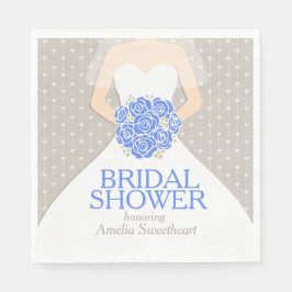 Blåblöjor av möhippa-grått pappersservett