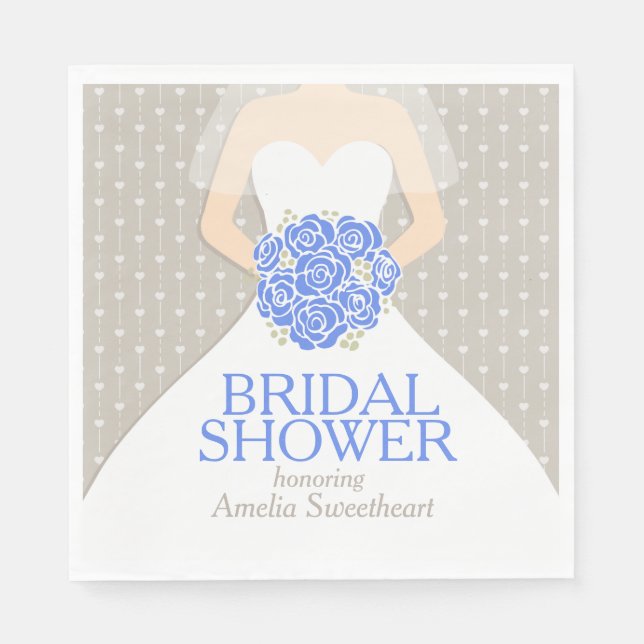 Blåblöjor av möhippa-grått pappersservett (Framsidan)