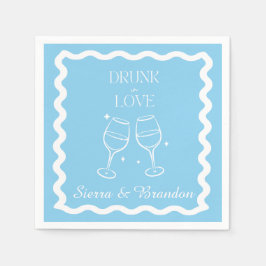 Blåblöjor i Kärlek Personlig Bröllop Pappersservett