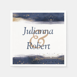 Blåblöjor och guld-blöjor pappersservett