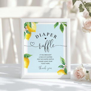 Blåblöjstecken (Lemon diaper raffle) Poster