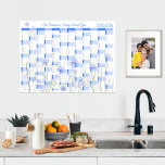 Blåblomma 365 dagars akademisk årsplanering poster<br><div class="desc">Organisera ditt familjs akademiska år med vår blå planerare för vildblommor! Lägg till ditt namn eller ditt familjemottto högst upp i den här praktiska 365-dagarskalendern från september till augusti och behålla din upptagna familj på spåret. Den här stora 18-tums x 24-tums poster är designad för att ge ditt hem en...</div>