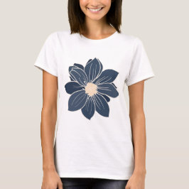 Blåblomma Dahlia T Shirt