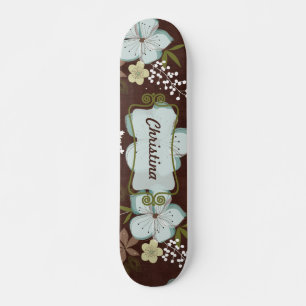 Blåblomma för Skateboard Hawaiian Bräda 21,5 Cm