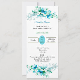 Blåblomma i anpassningsbarnas Möhippa Inbjudningar