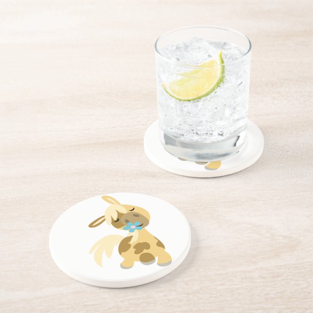 Blåblomma och Tecknad Pony Underlägg (Sidan)