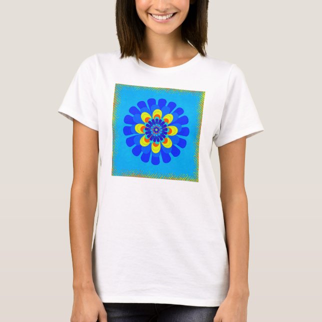 Blåblomma T Shirt (Framsida)