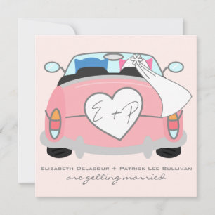 Blåblommig inbjudan till Bröllopet Uggla & Rosa Br