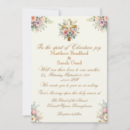 Blåblommig och Rosa blommande inbjudan till Kor Gu