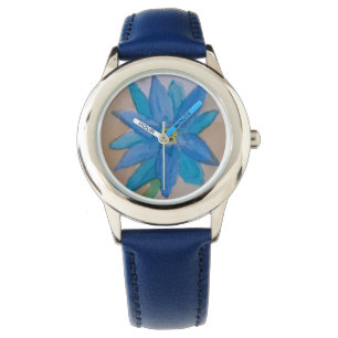 Blåblommiga Barn Armbandsur
